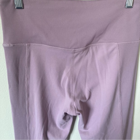 Athleta Barre Rib Tight Yoga Leggings Sugarplum Muave Size S - Picture 3 of 7